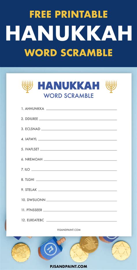 Hanukkah Games Printable